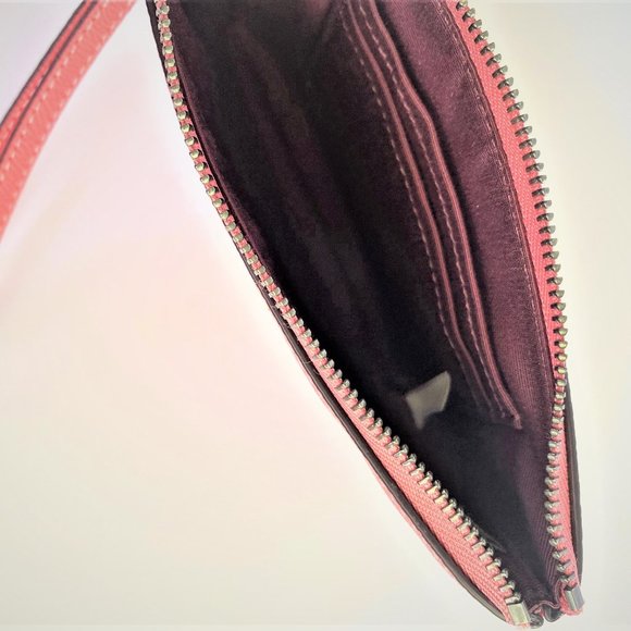 $78 Coach Corner Zip Crossgrain Leather Wristlet W - Picture 4 of 7